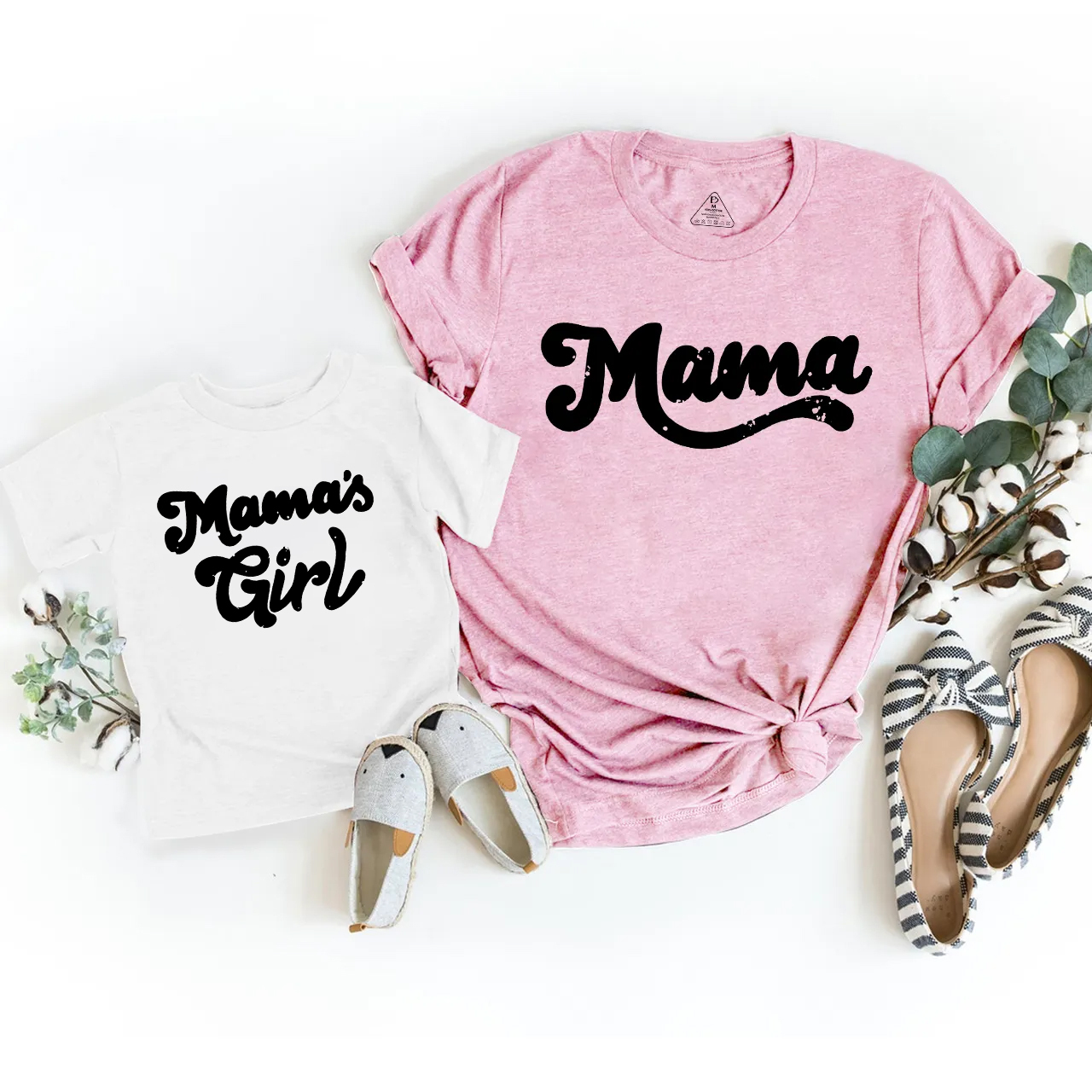 Personalized Mama's Boy Mama's Girl Matching Tees