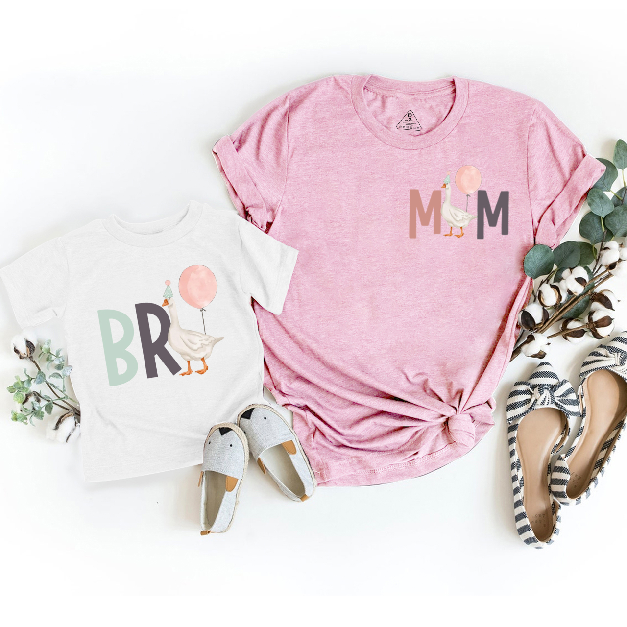 Personalized ONE Silly Goose Mom&Me Matching Tees