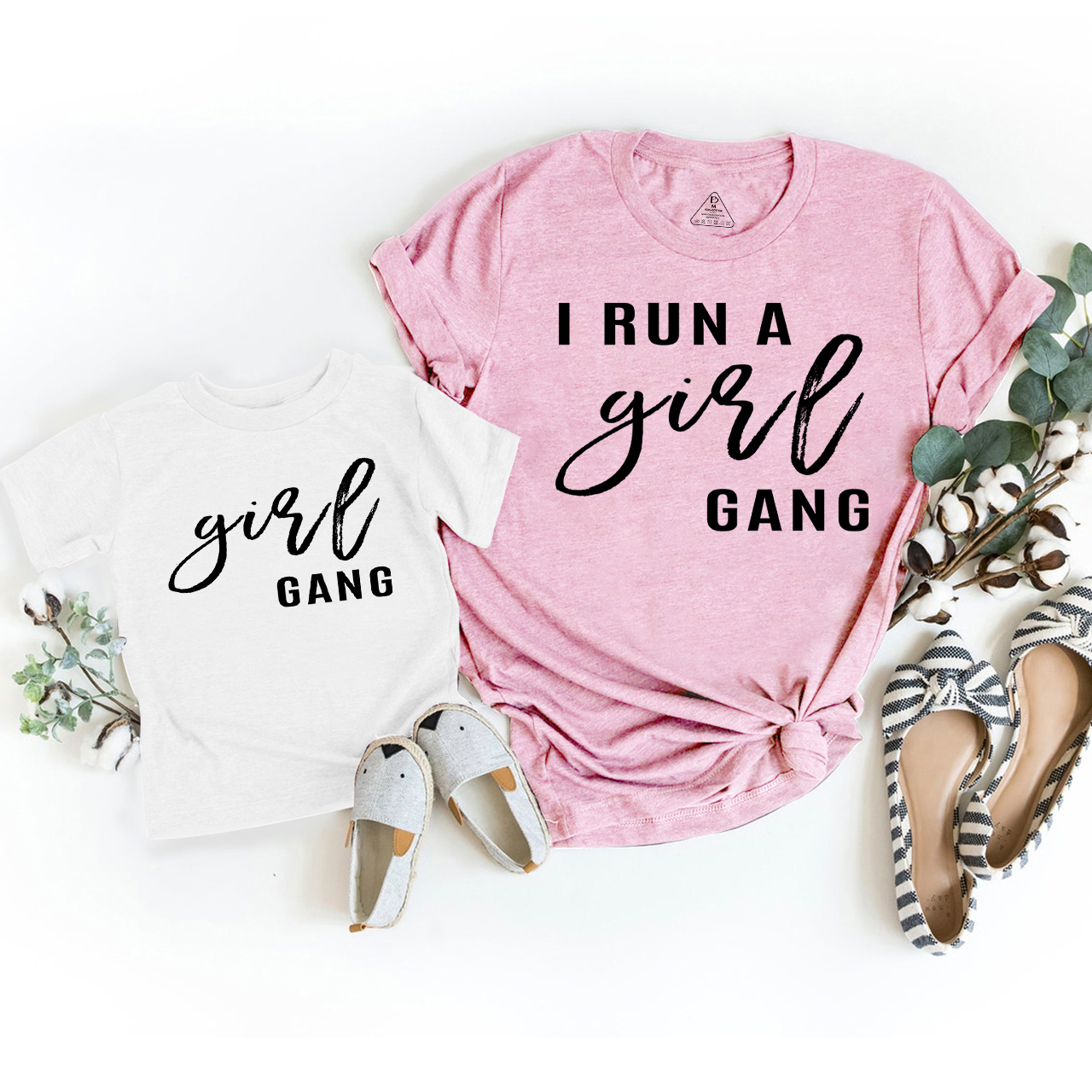 I Run A Girl Gang Mom&Me Matching Tees