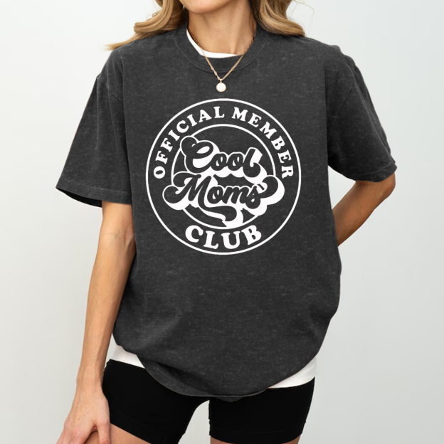 Official Member Cool Moms Club Washed T-Shirts