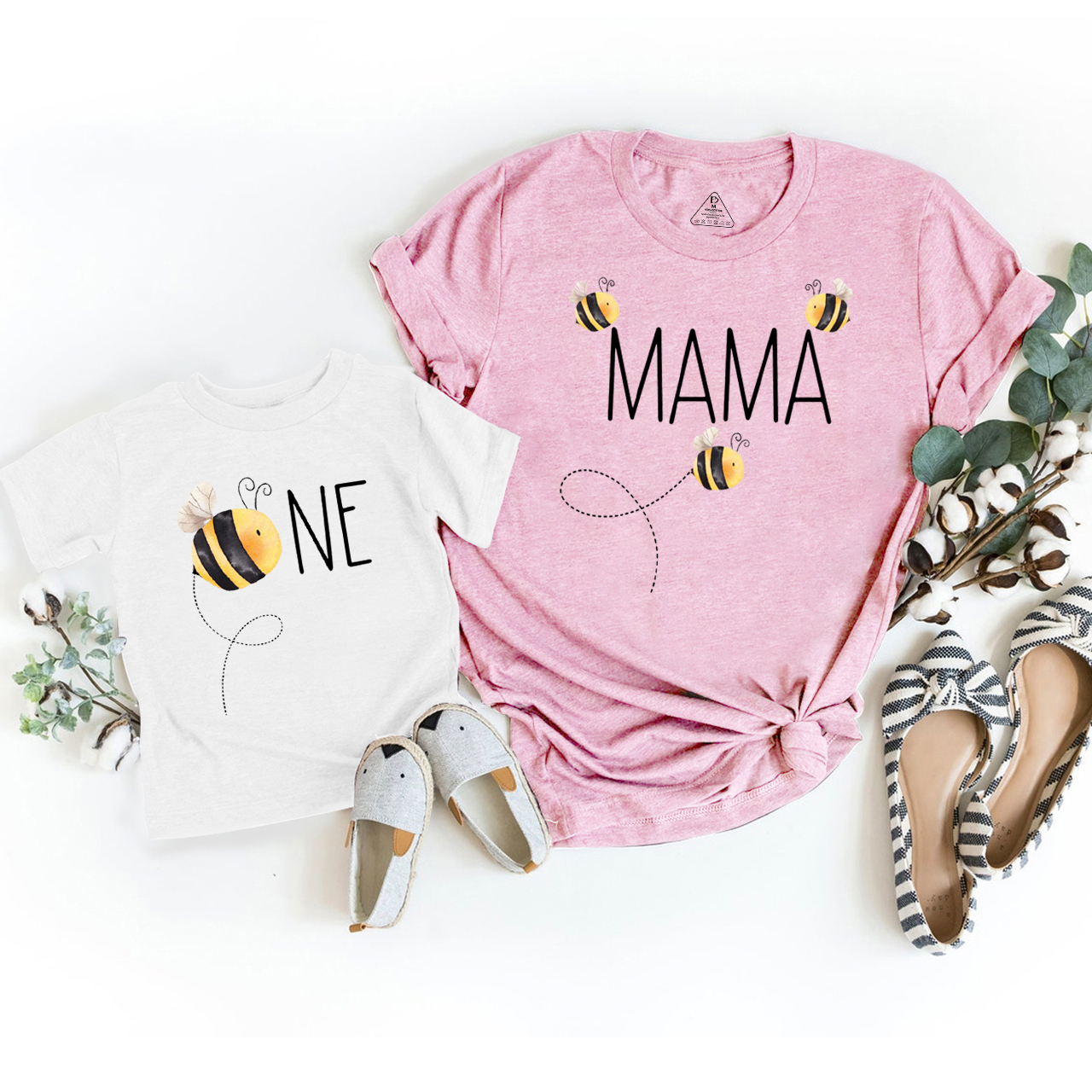 Bee First Birthday Mom&Me Matching Tees