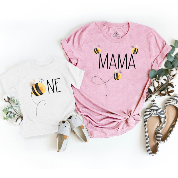 Bee First Birthday Mom&Me Matching Tees