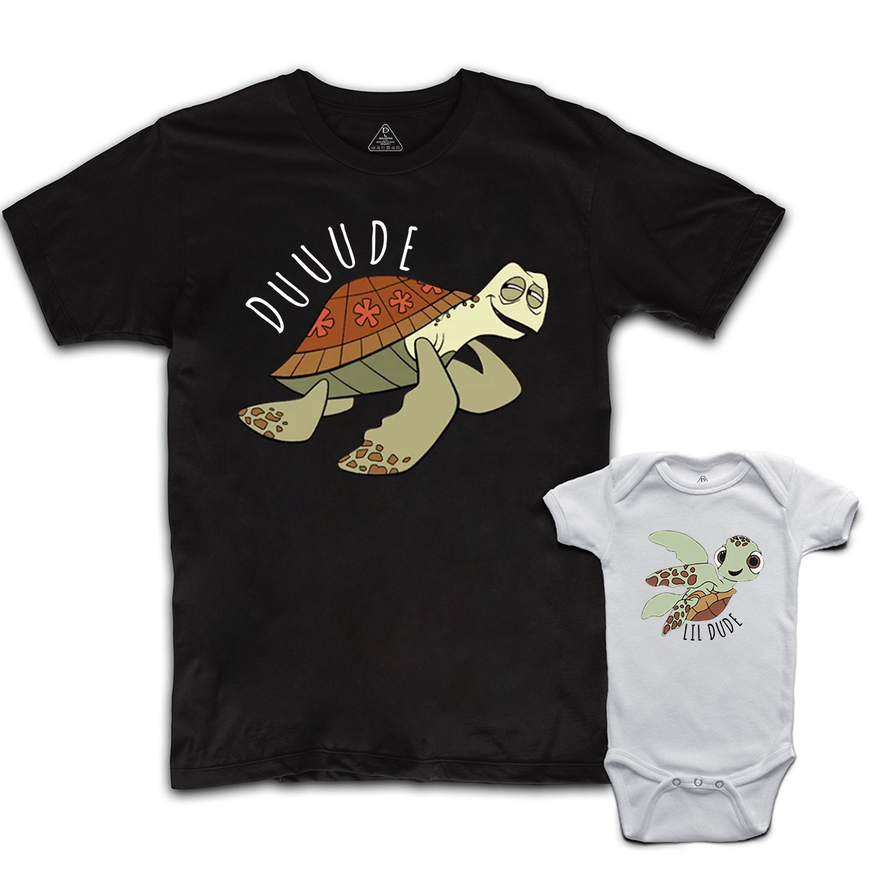 Sea Turtle Duuude Dad & Me Matching T-Shirts