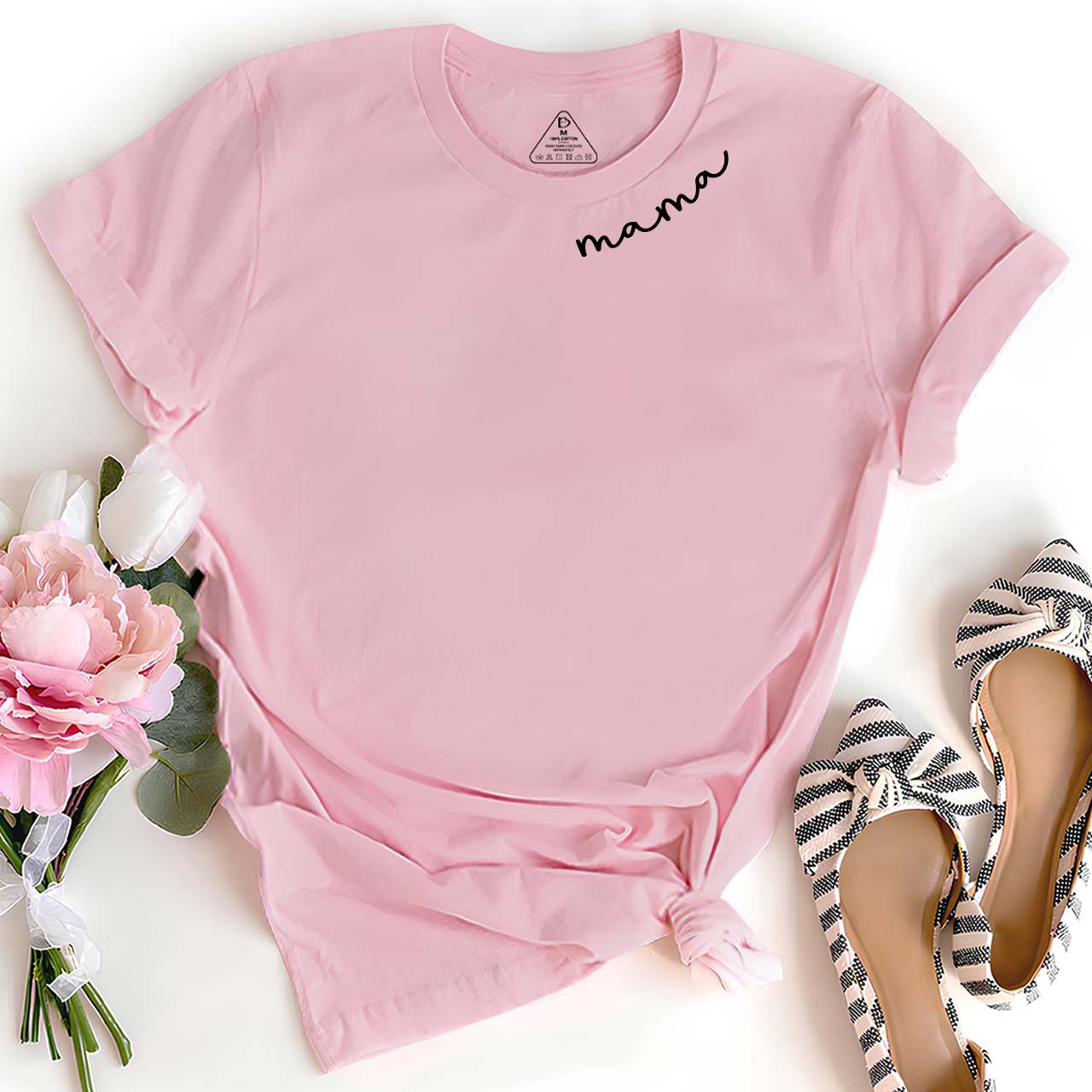 Collar Curved Mama Shirt For Mama