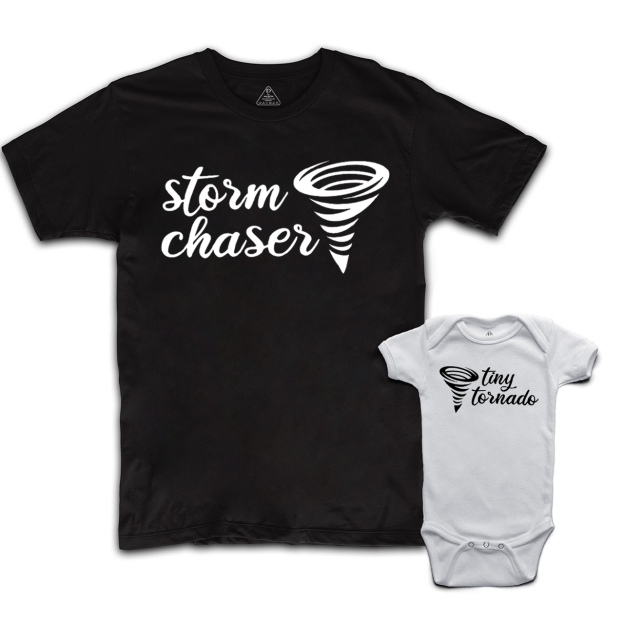 Storm Chaser Tiny Tornado Dad&Me Matching Shirts