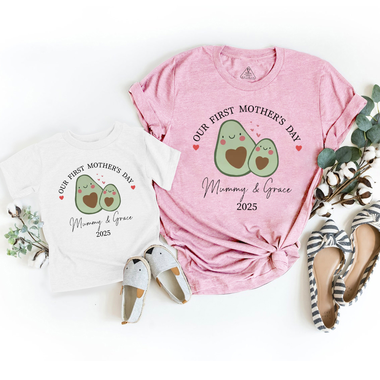 Personalized Avocado Mom&Me Matching Tees