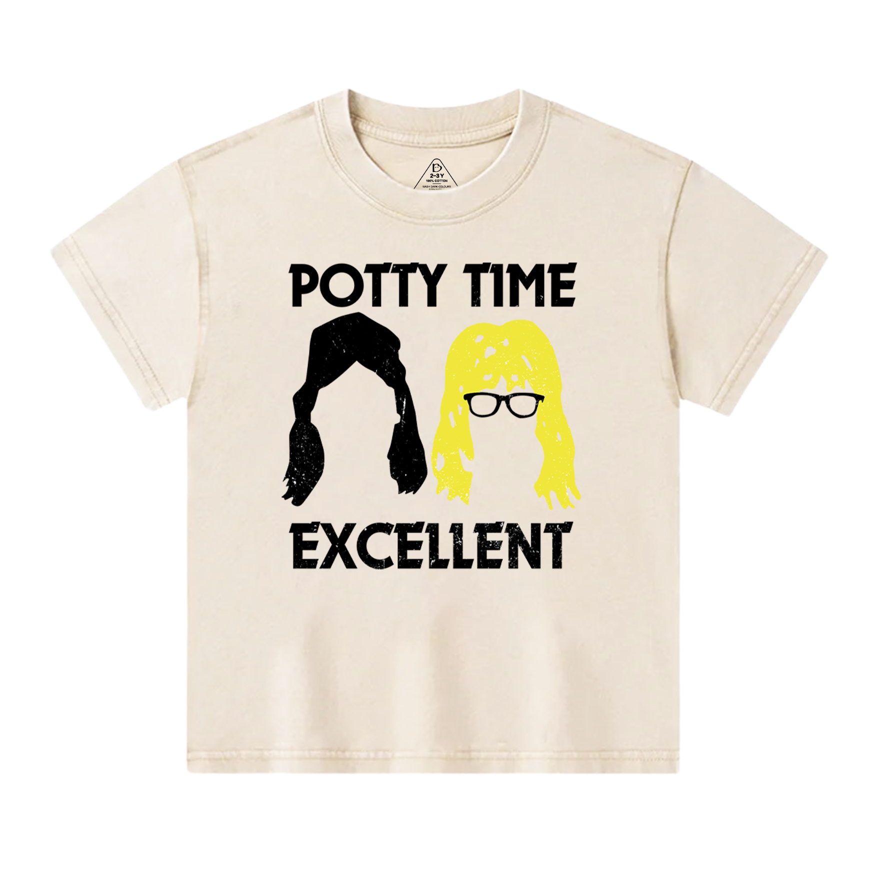 Potty Time Excellent Funny Toddler&Kids Washed Tees