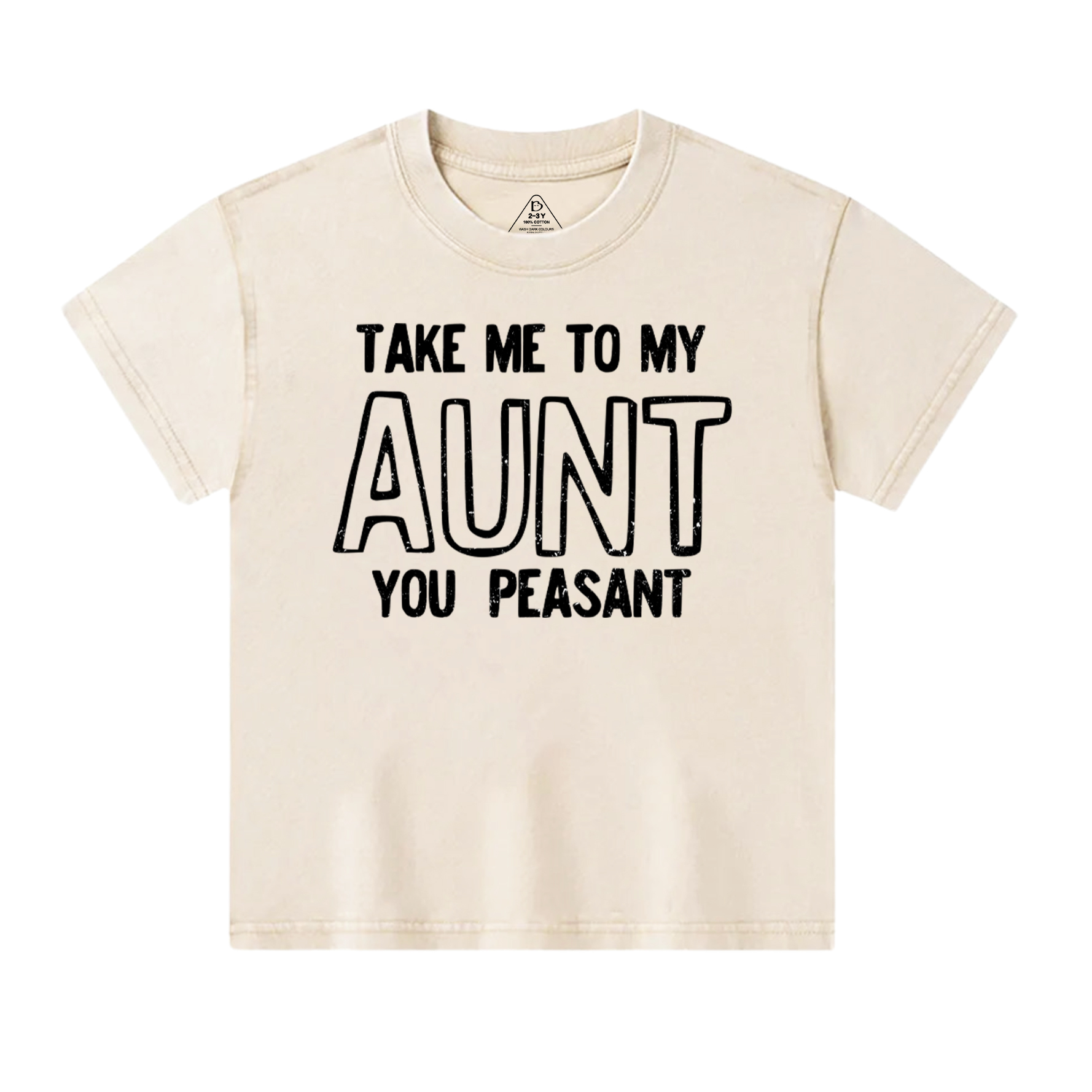 Take Me To My Aunt You Peasant Toddler&Kids Washed Tees