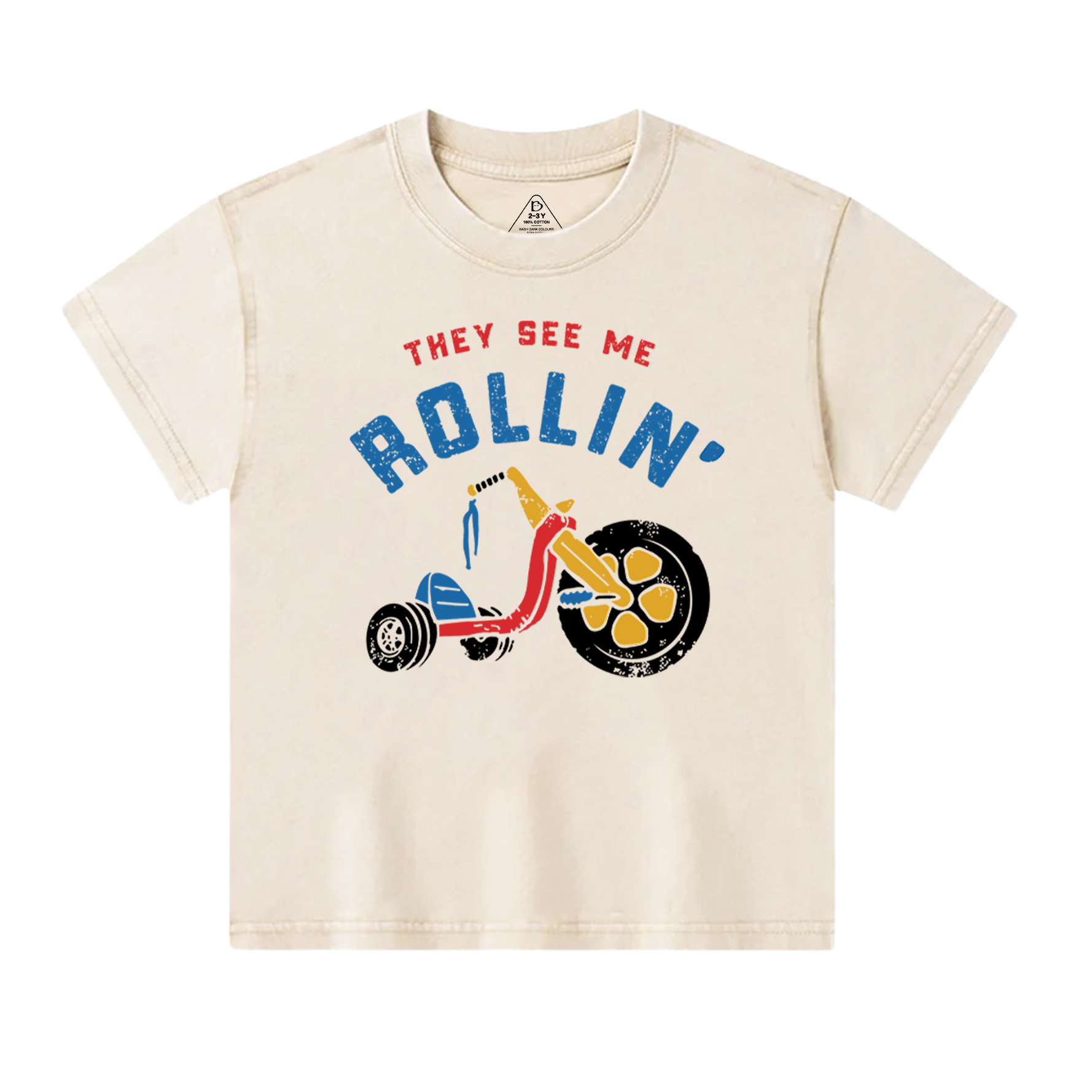 They See Me Rollin' Bike Toddler&Kids Washed Tees          
