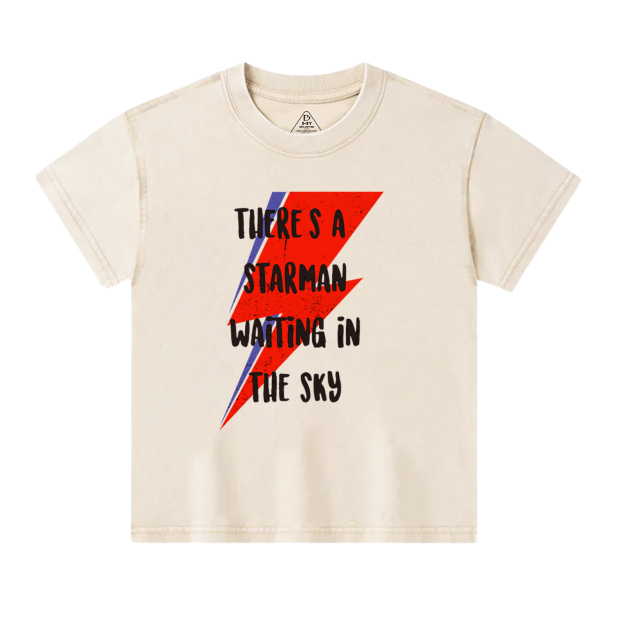 Red And Blue Lightning Toddler&Kids Washed Tees          