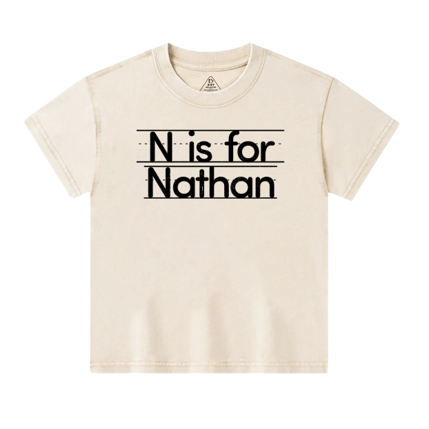 Custom Initial Back To School Toddler&Kids Washed Tees    
