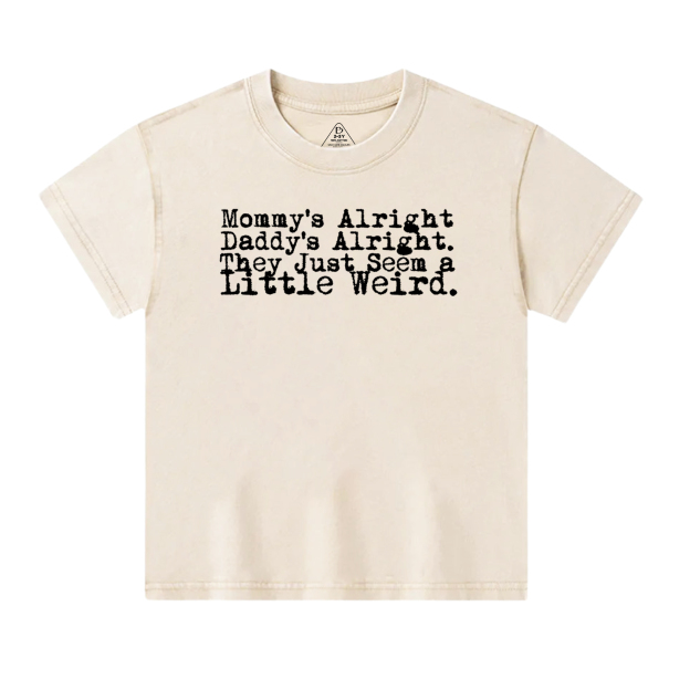 Rock n Roll Mommy Daddy Toddler&Kids Washed Tees