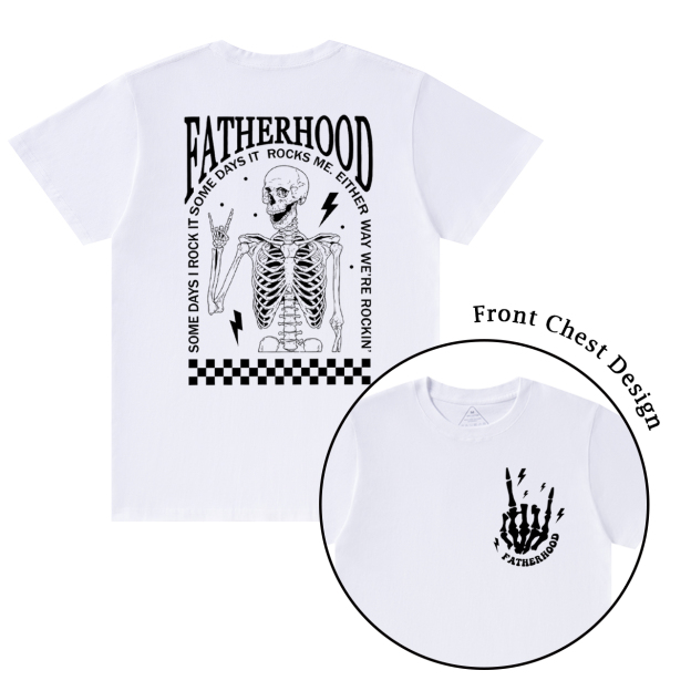 Funny Skeleton Fatherhood Dad T-shirt