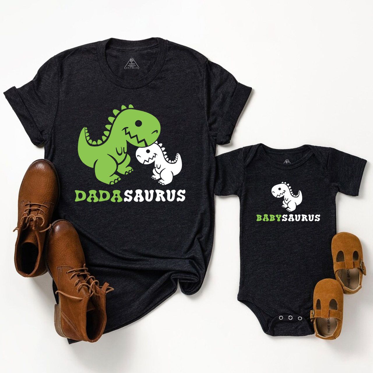Cartoon Dinosaur Dad&Me Matching Shirts