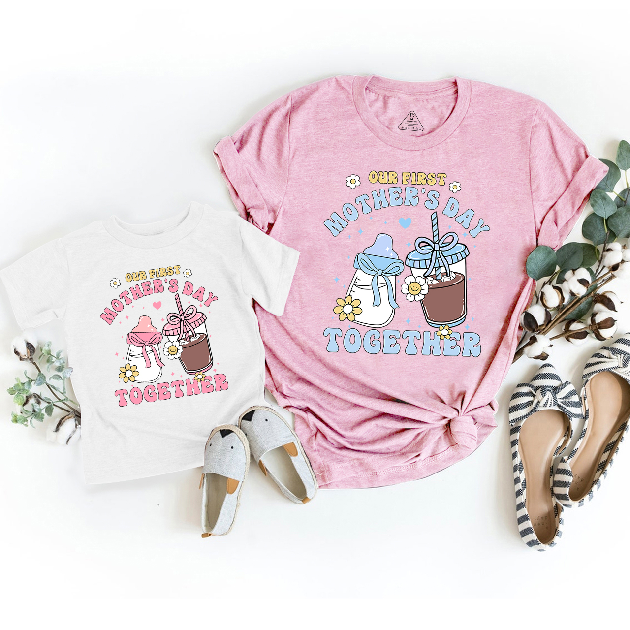 Personalized Our First Mothers Day Together Mom&Me Matching Tees