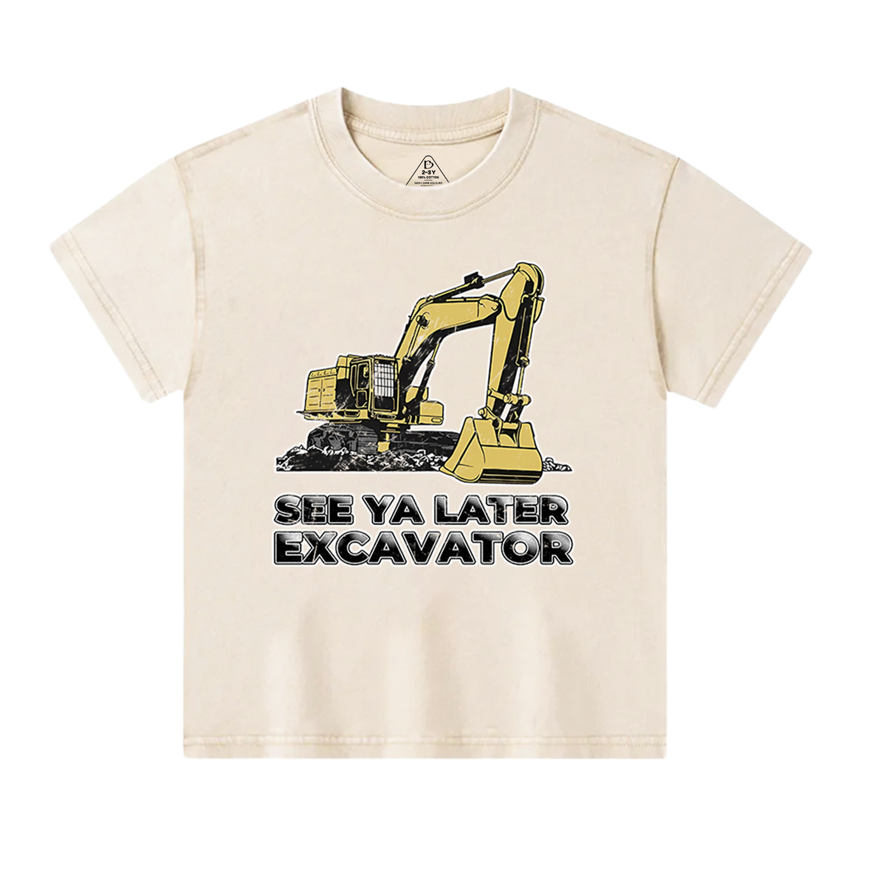 See Ya Later Excavator Toddler&Kids Washed Tees     Sale-Beepumpkin™