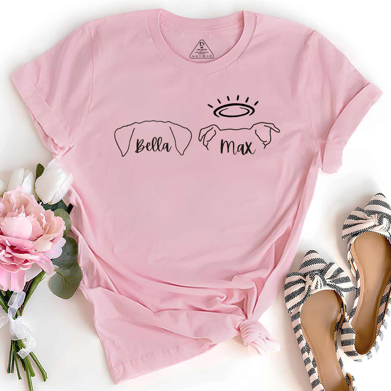 Personalized Dog Ears Mama T-Shirts
