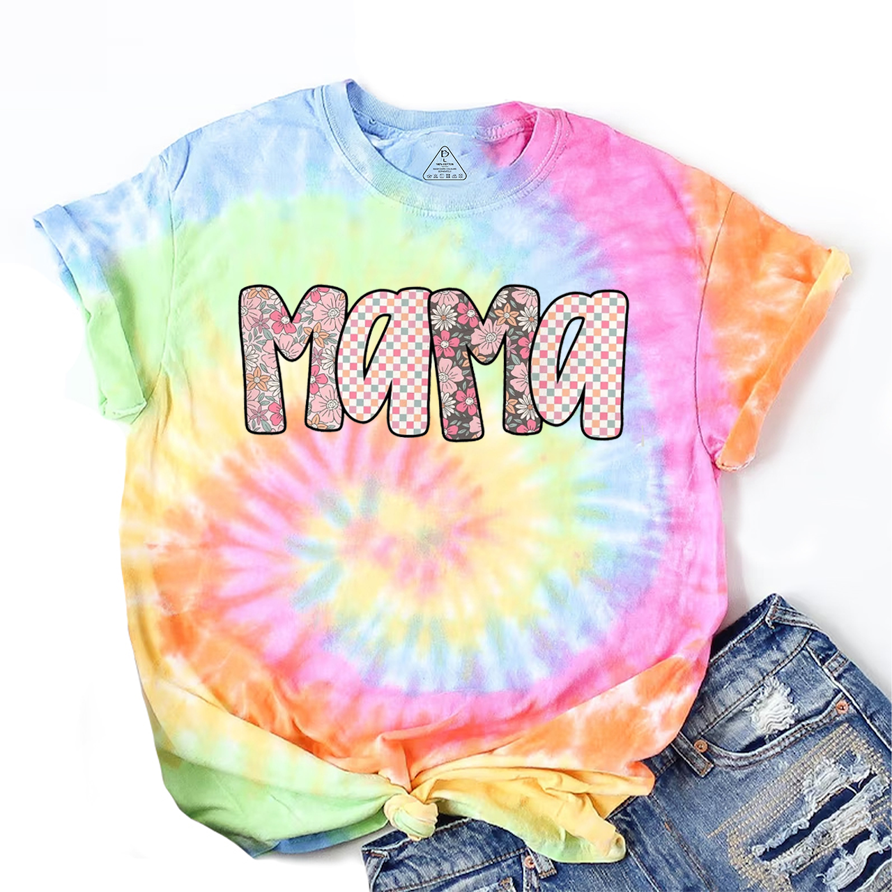 Floral Mama Tie Dye T-Shirts