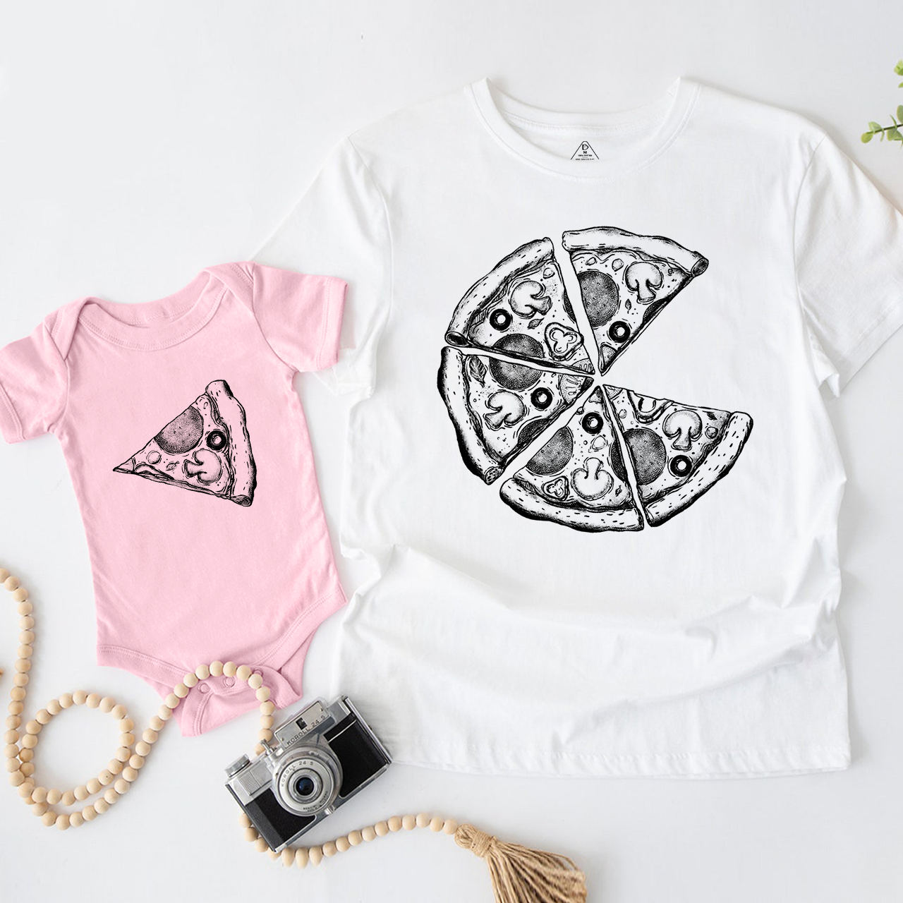 Pizza And Pizza Slice Dad&Me Matching T-Shirts