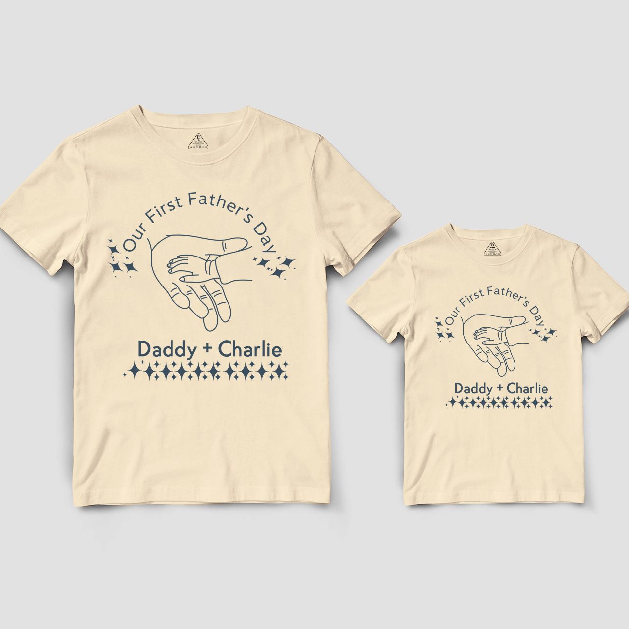 Personalized Hand Holding Tiny Hand Dad&Me Matching T-Shirts
