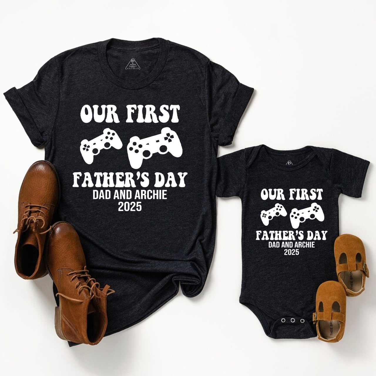 Personalized Our First Father's Day Dad&Me Matching T-Shirts