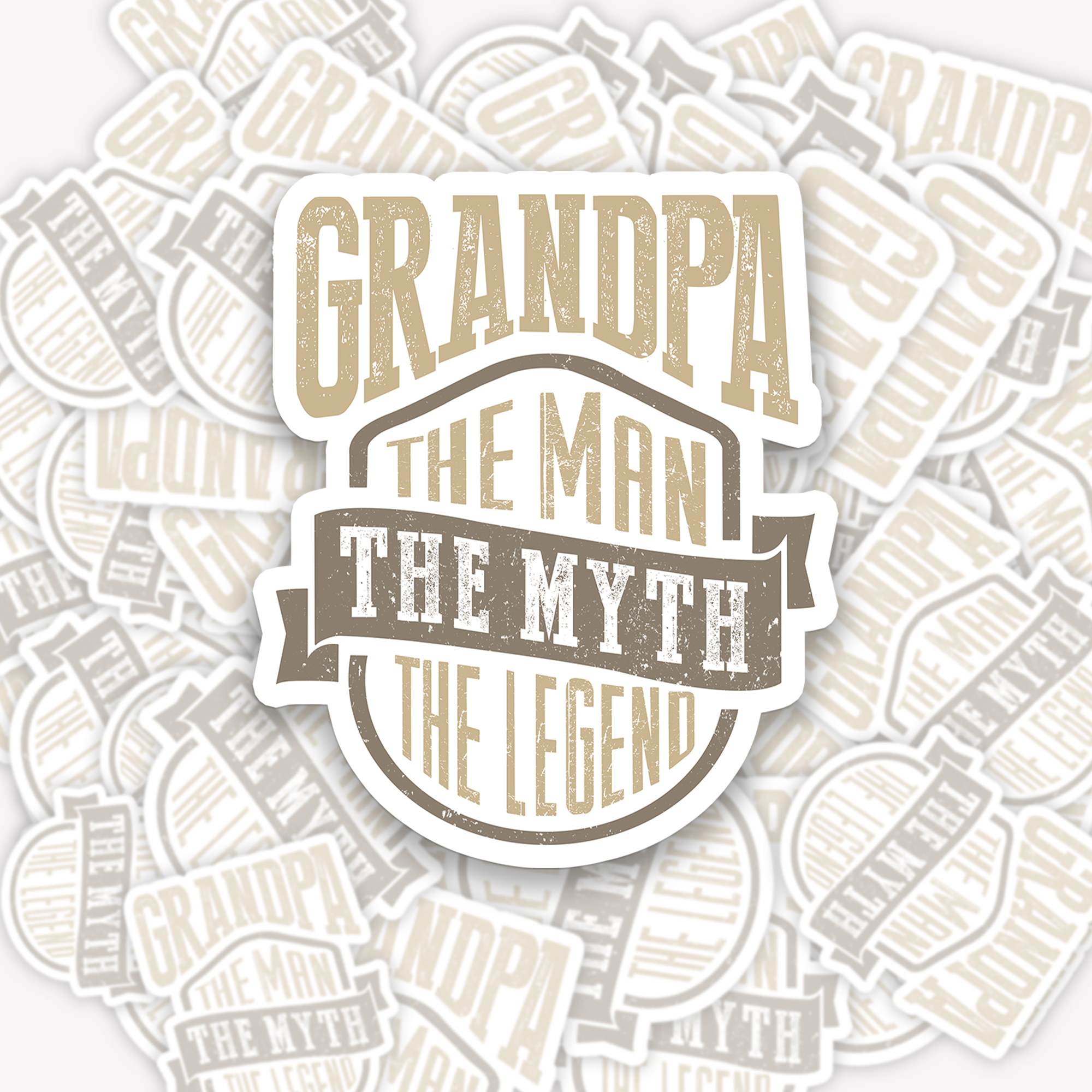 Grandpa The Man The Myth The Legend Gift Stickers