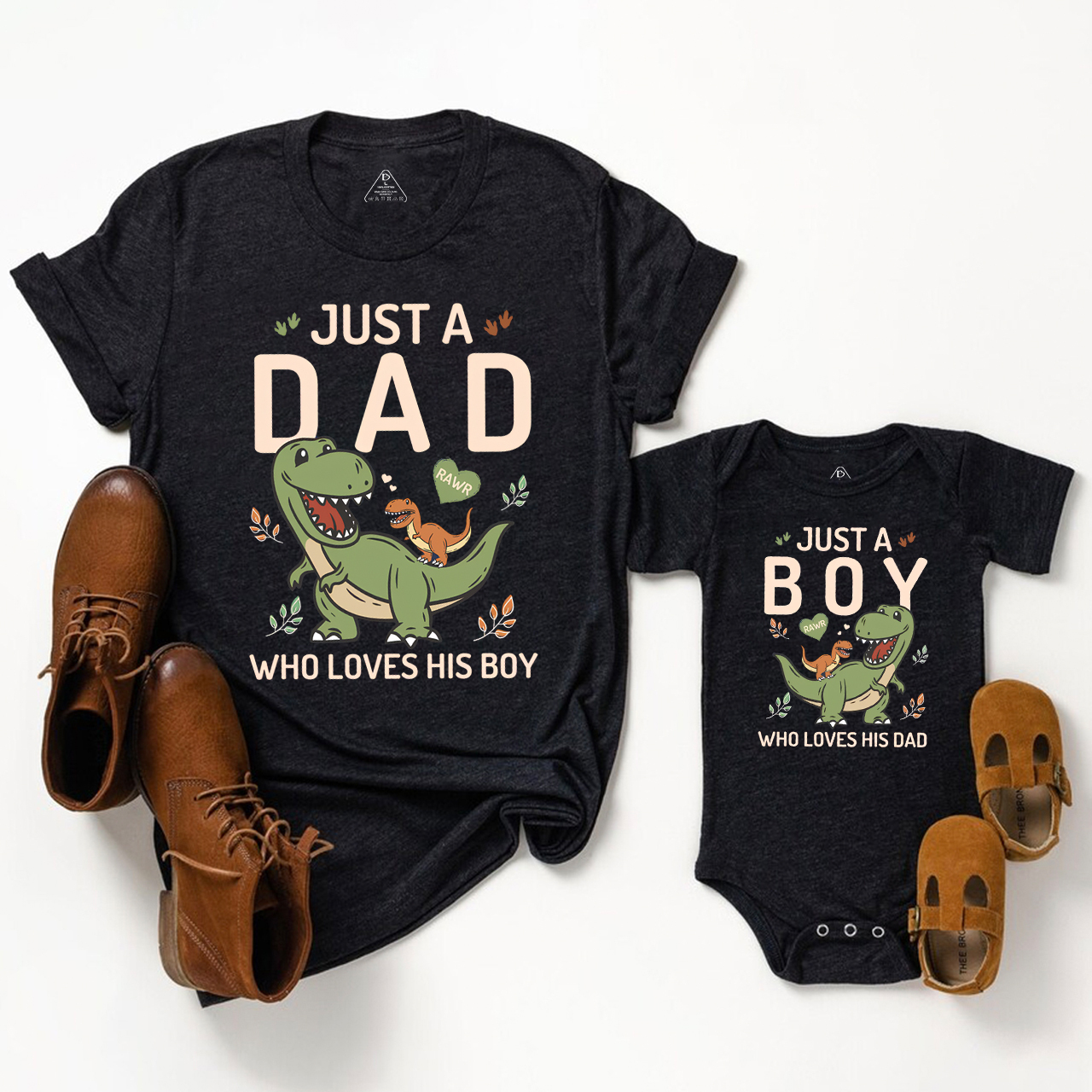 Personalized Who Loves His Boy Dad&Me Matching Shirts