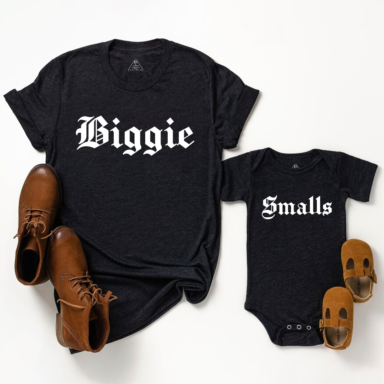 Matching First Dad and me Bodysuit & Shirts (Biggie&Smalls)