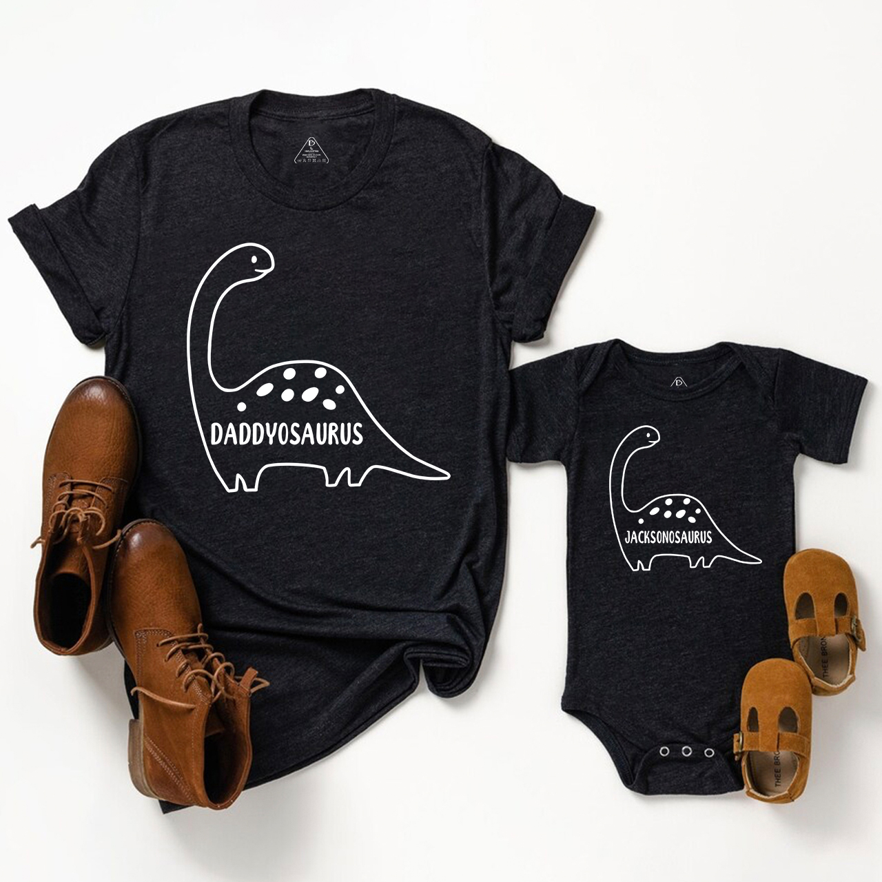 Personalized Dinosaur Father's Day  Dad&Me Matching Shirts