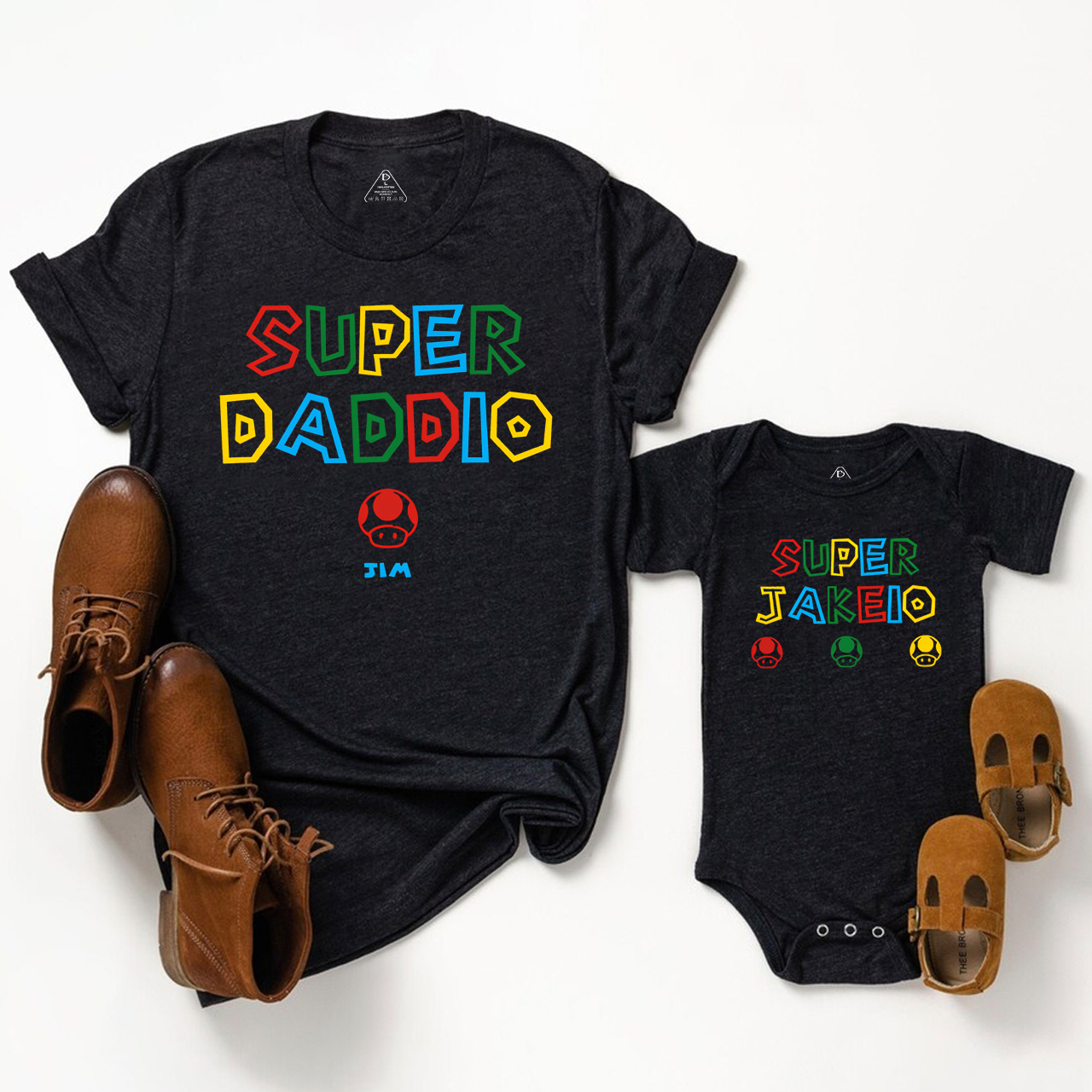Personalized Super Daddio Dad&Me Matching Shirts