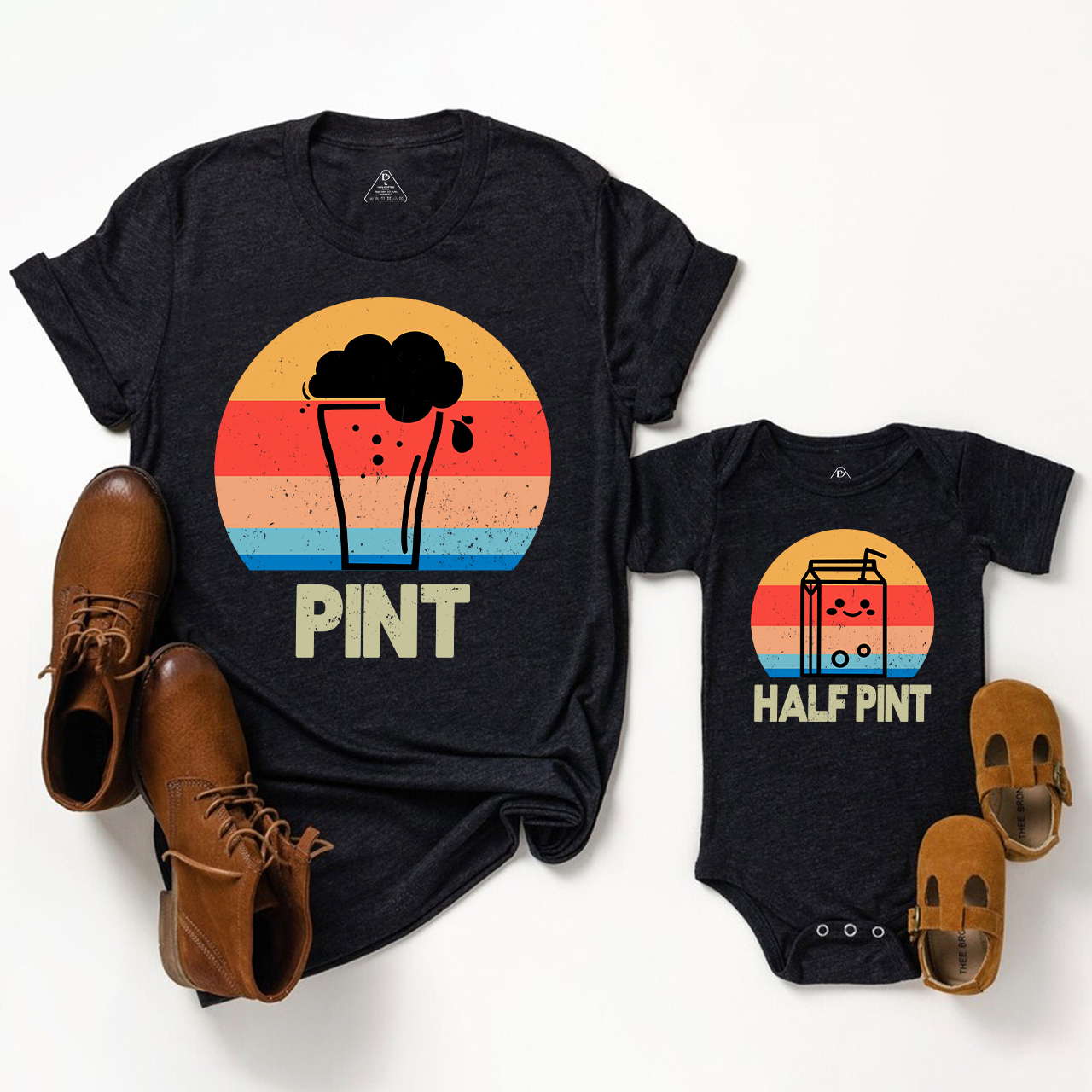 Dad Kid Matching Shirts-"Pint and Half Pint"