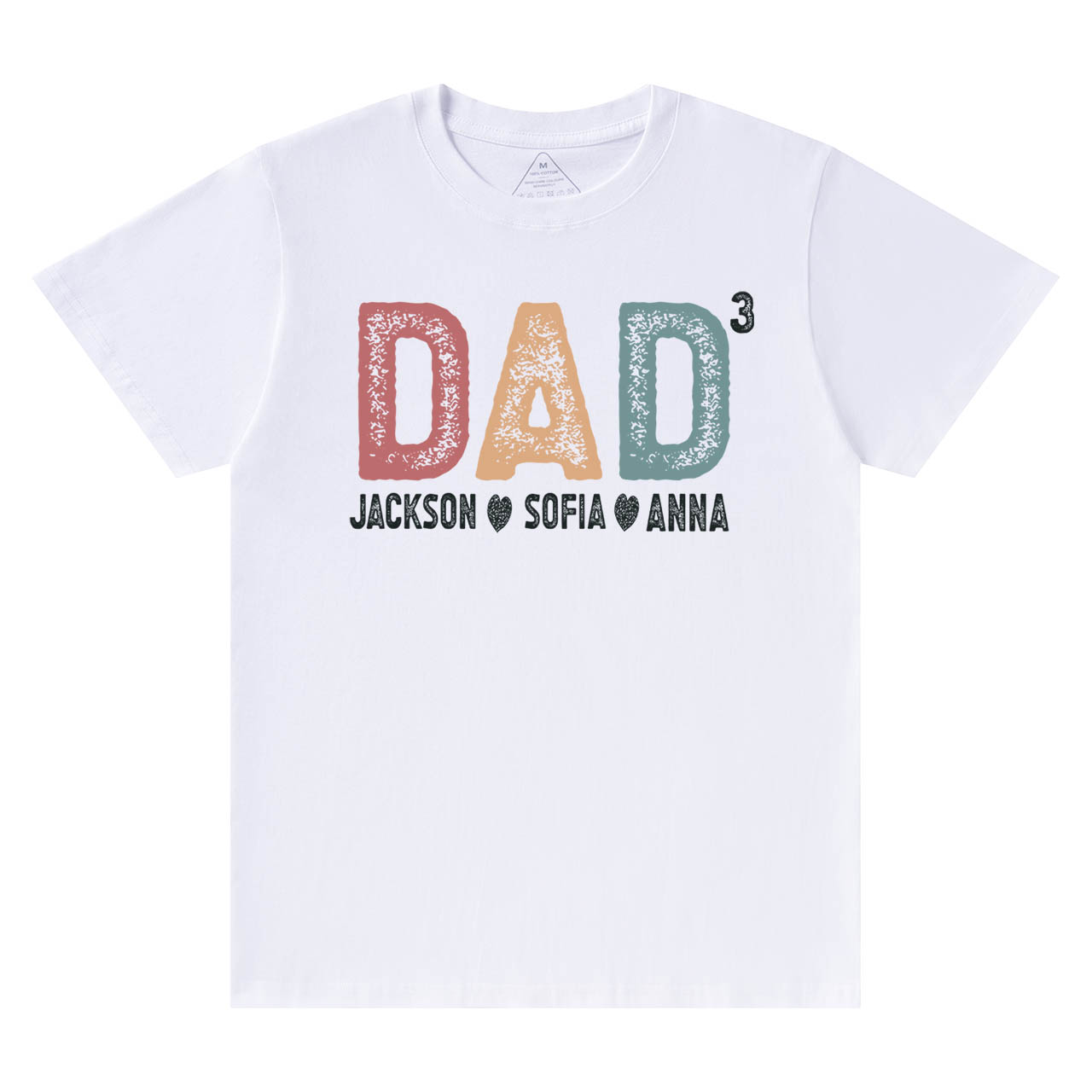 Personalized Dad Of Three T-shirt