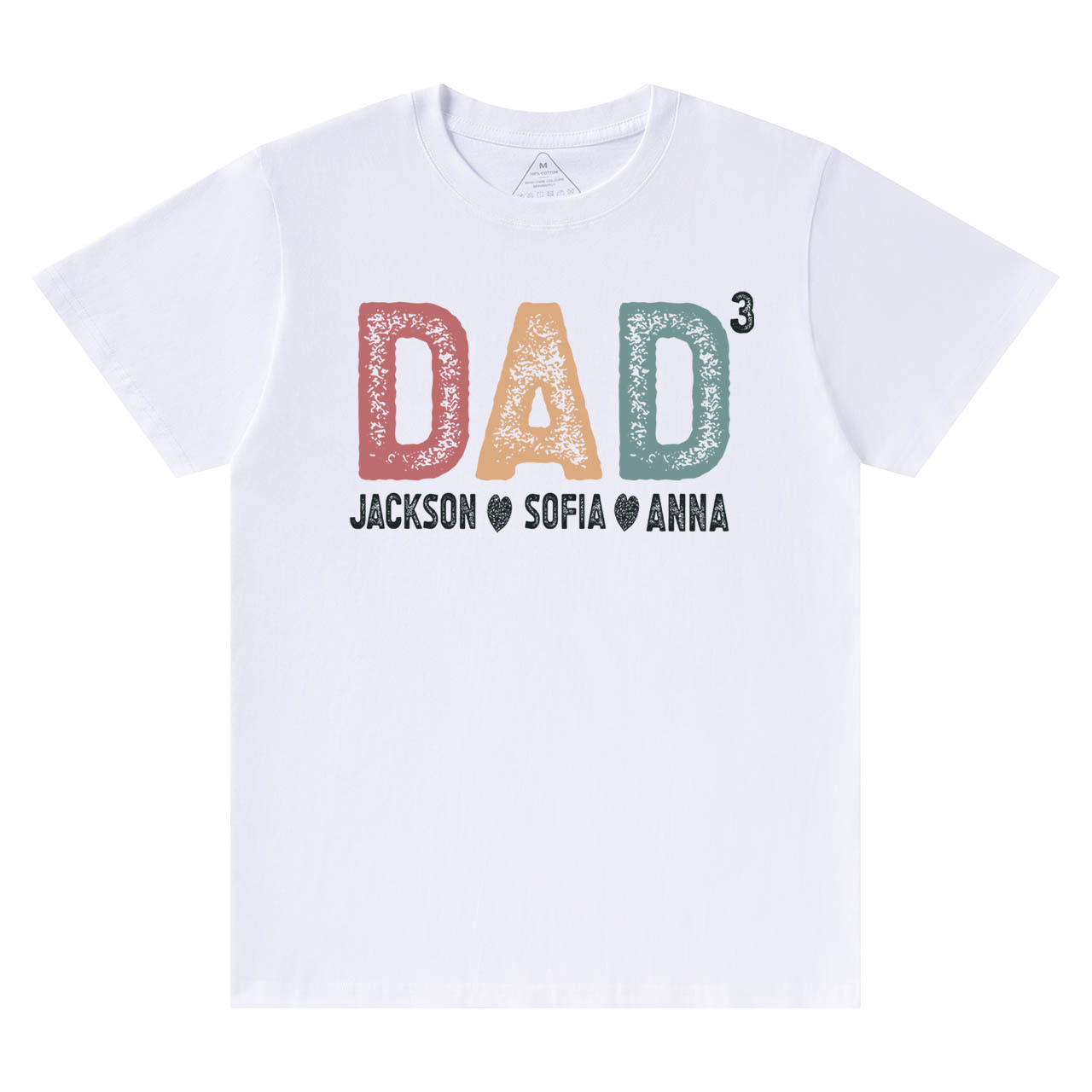 Personalized Dad Of Three T-shirt