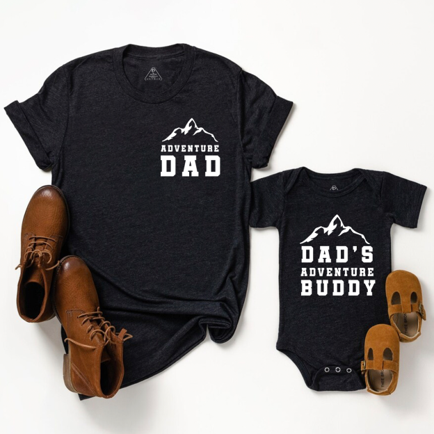 Adventure Dad & Dad's Adventure Buddy Gift Matching Tees