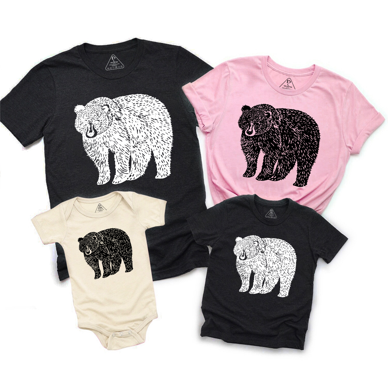 Organic Animal Bear Family Matching Tees Beepumpkin