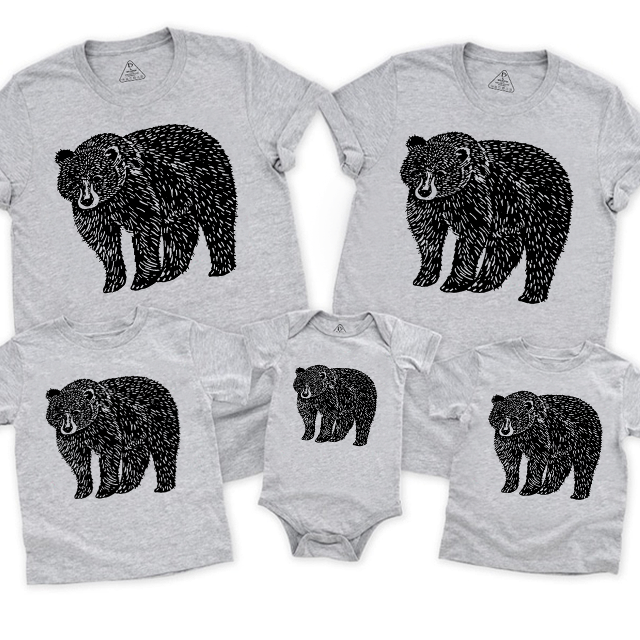 Organic Animal Bear Family Matching Tees Beepumpkin