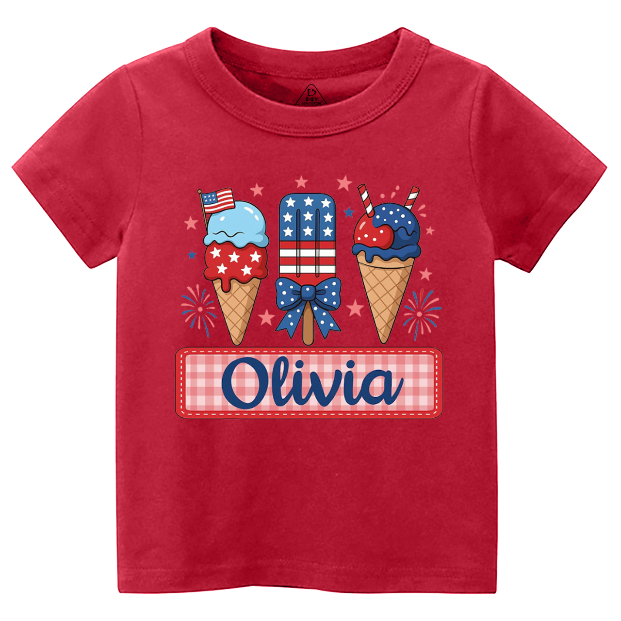 Personalized Name 4th Of July Toddler&Kid's Tees Beepumpkin 