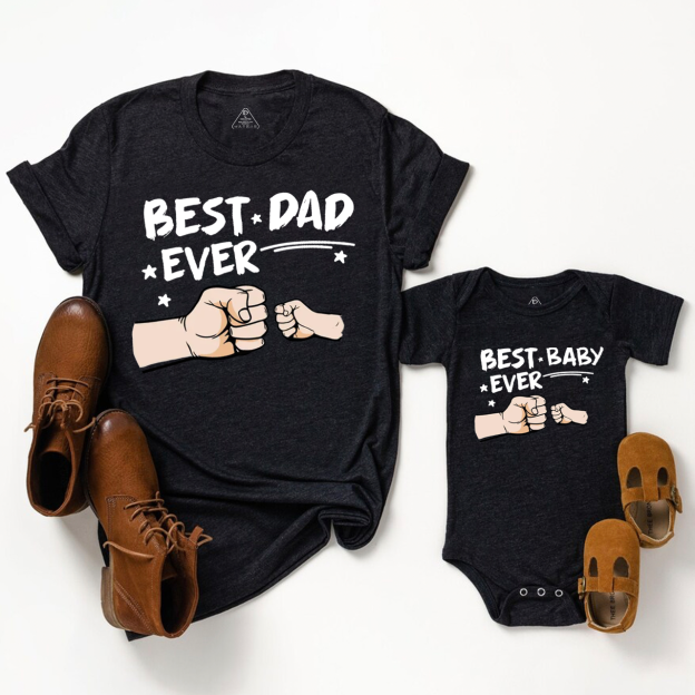 Personalized Best Dad Ever Dad&Me Matching Shirts