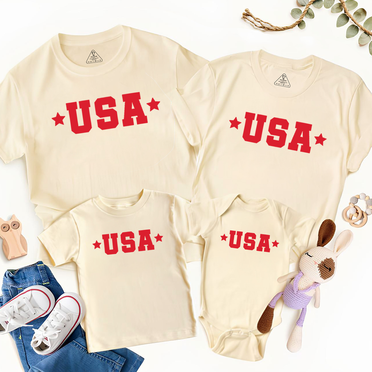 USA Star Family Matching Tees Beepumpkin