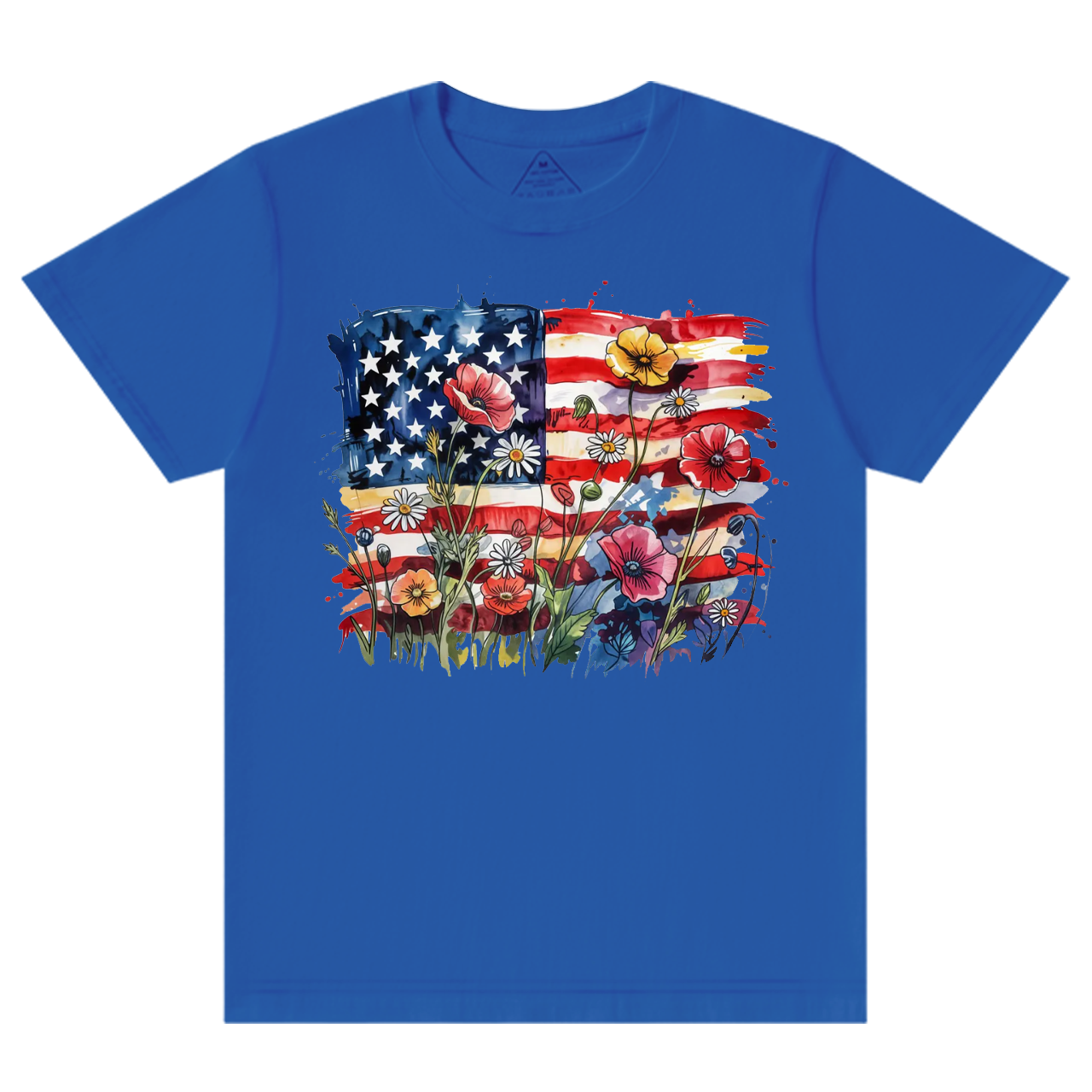American Flag Floral Mama T-Shirts