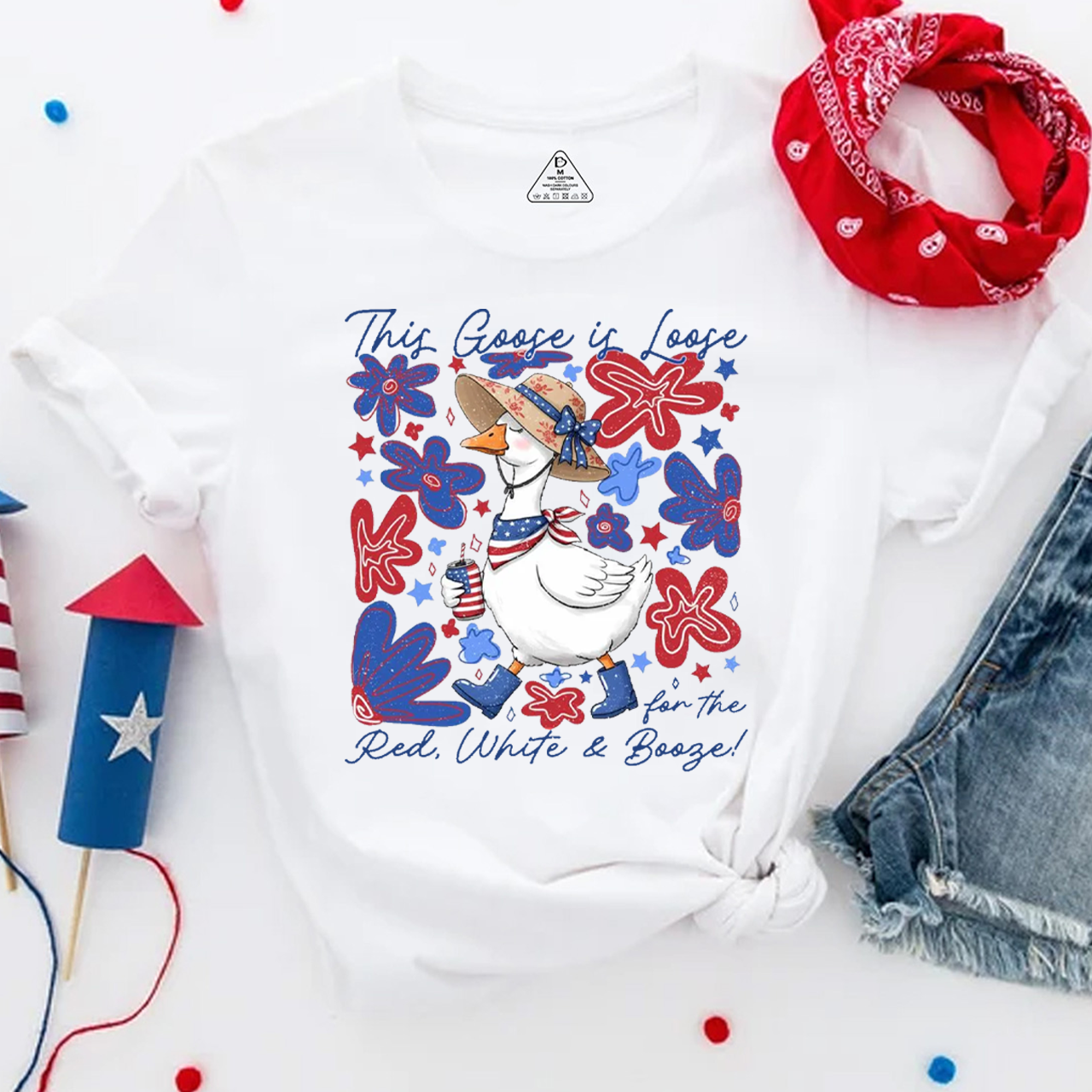 4th Of July Goose Mama T-Shirts