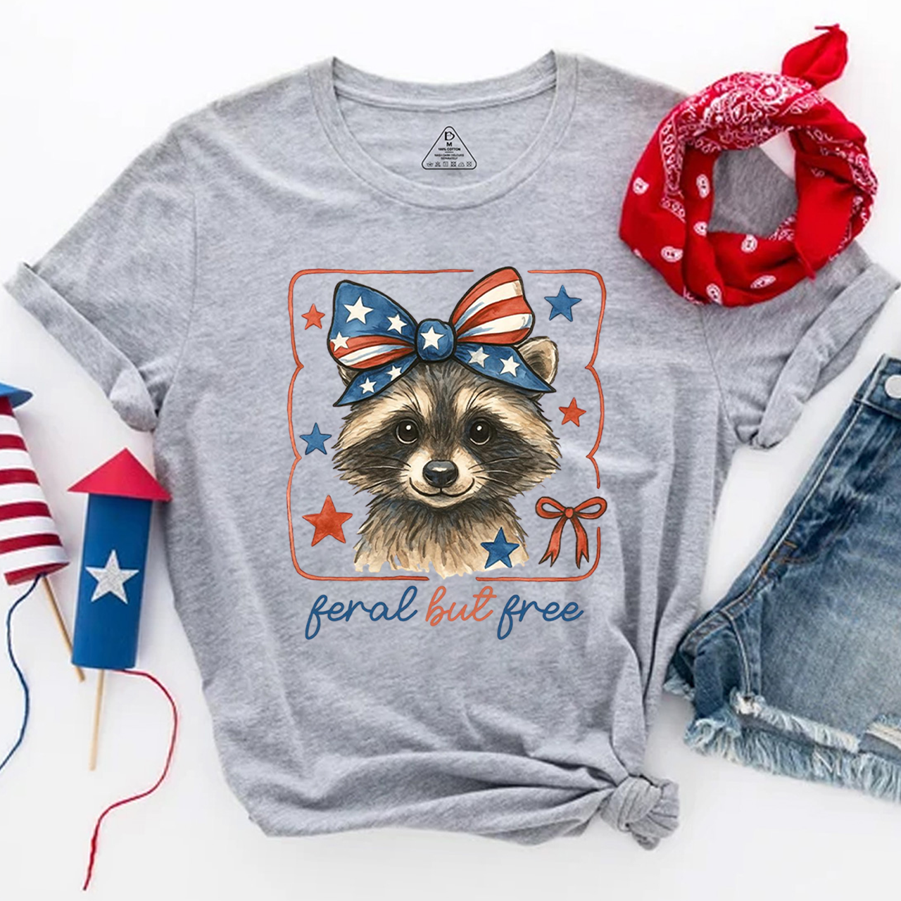 Feral But Free Raccoon Mama T-Shirts
