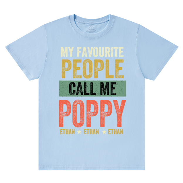 Call Me Poppy Grandpa Shirt Personalized With Name