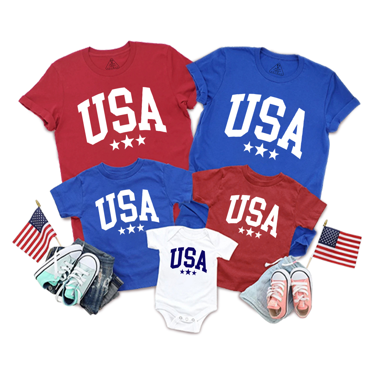 Fourth of July Family Matching Shirts