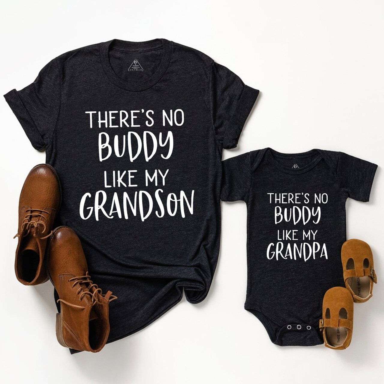There's No Buddy Like My Grandson Grandpa&Grandson Matching Shirts