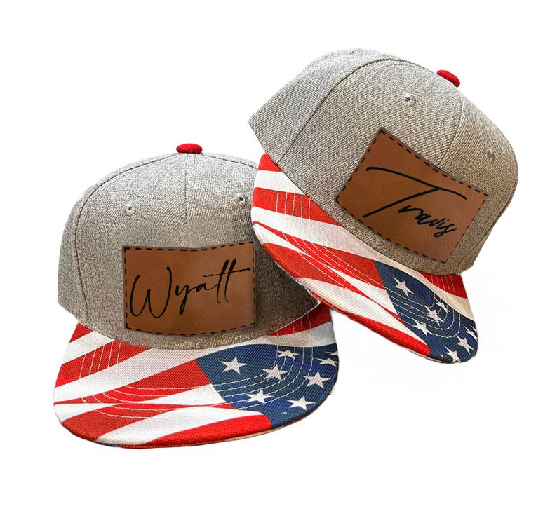 Personalized Name Independence Day Flat Brim Trucker Hat
