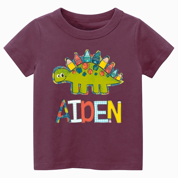 Personalized Back to School Dinosaur Kids Shirts