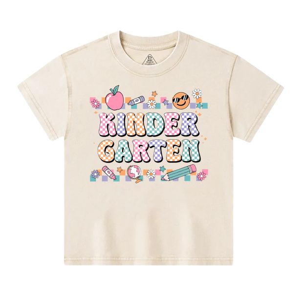 Personalized Lattice Grade Toddler&Kids Washed Tees