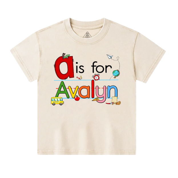 Personalized Color Name Toddler&Kids Washed Tees