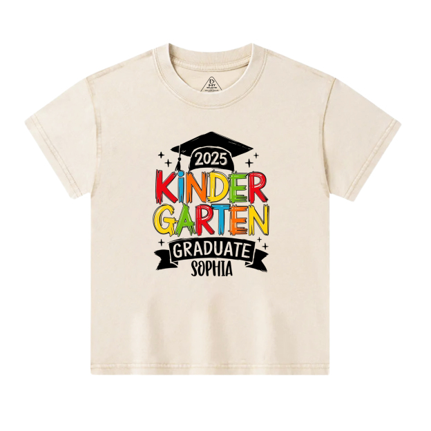 Personalized Kindergarten Graduation Toddler&Kids Washed Tees